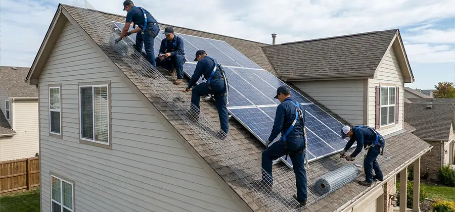Pigeon Wire for Solar Panels in Cartersville